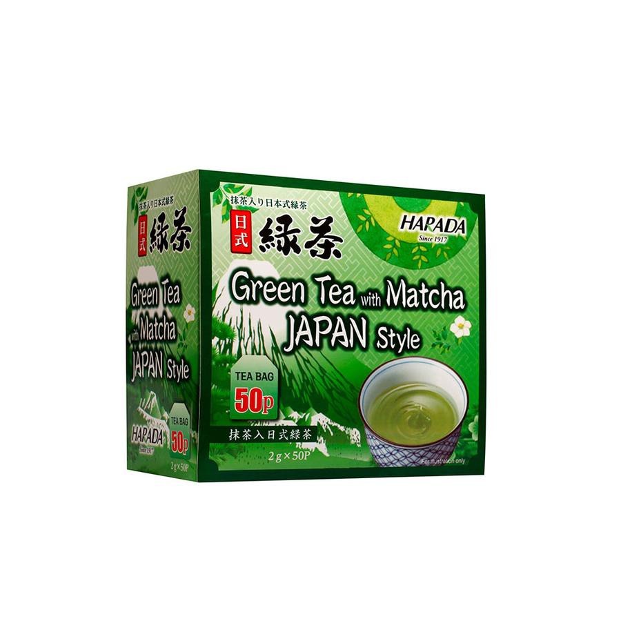 Teh Hijau HARADA Green Tea with Matcha Japan Style 50 x 2 Gram