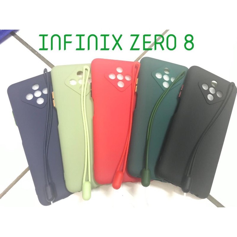 Case INFINIX Zero8 Smart 5 HOT 10Play Softcase Macaron Doff Tone warna Pelindung Camera+Tali Pendek
