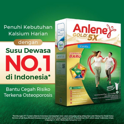 

Anlene Gold 5X Susu Bubuk Vanila 170gr / 240gr / 640gr - Nutrisi Tulang, Sendi, dan Otot