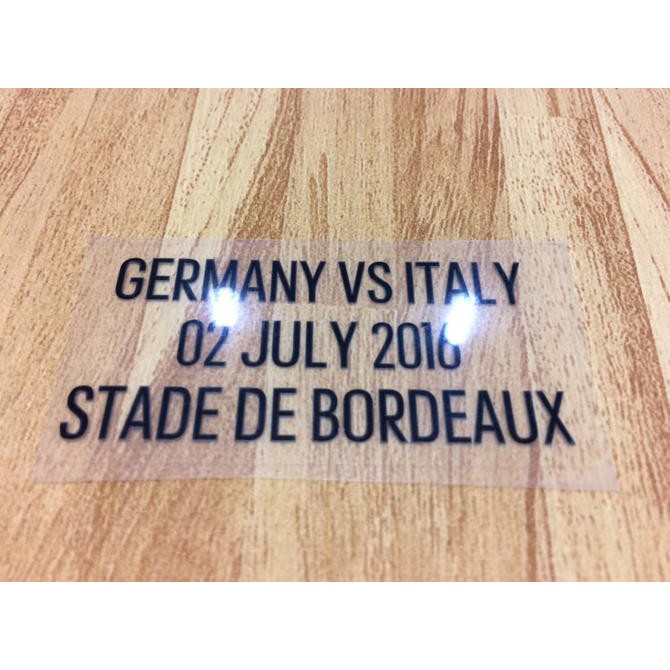 Mdt ( Match Detail ) Germany Vs Italy Euro 2016 . For Original Jersey