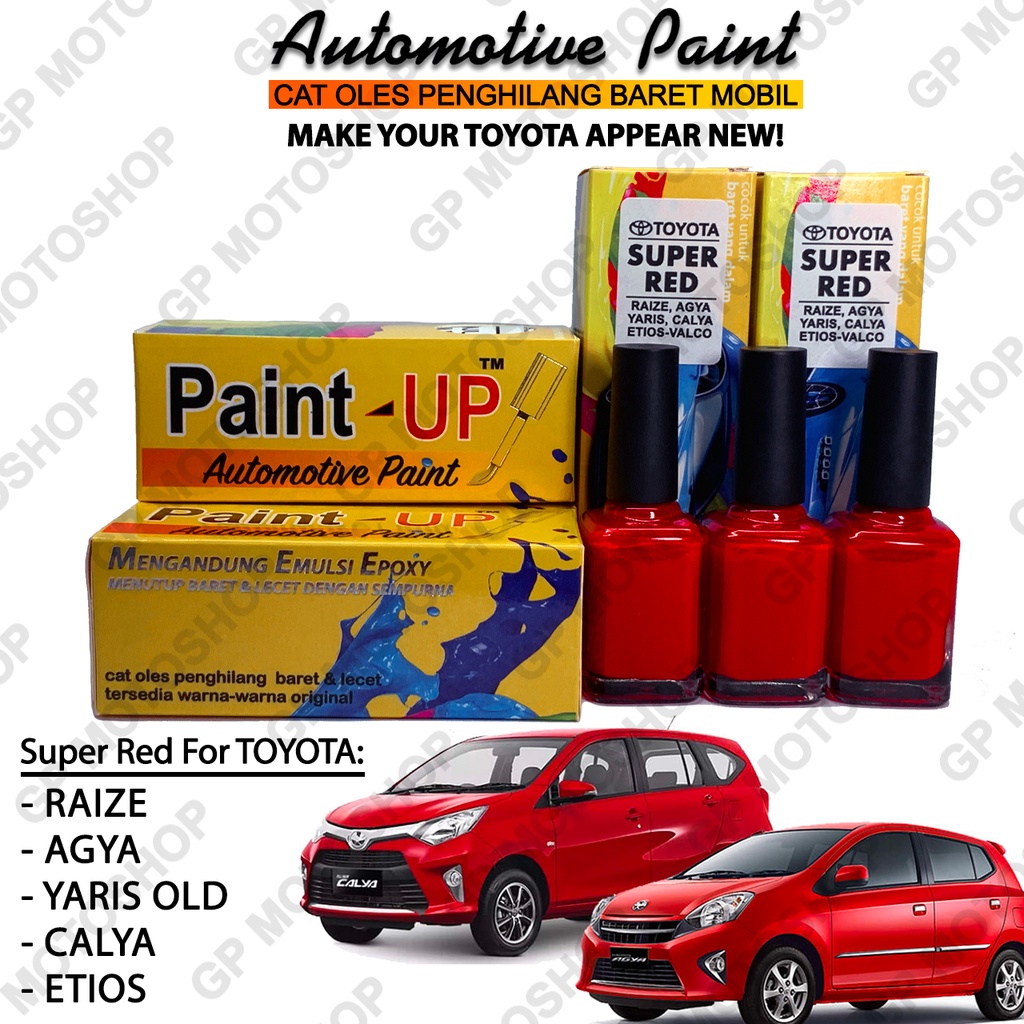 Cat Oles Toyota Super Red Penghilang Baret Mobil Lecet Gores Merah Solid Glossy Calya Yaris Agya