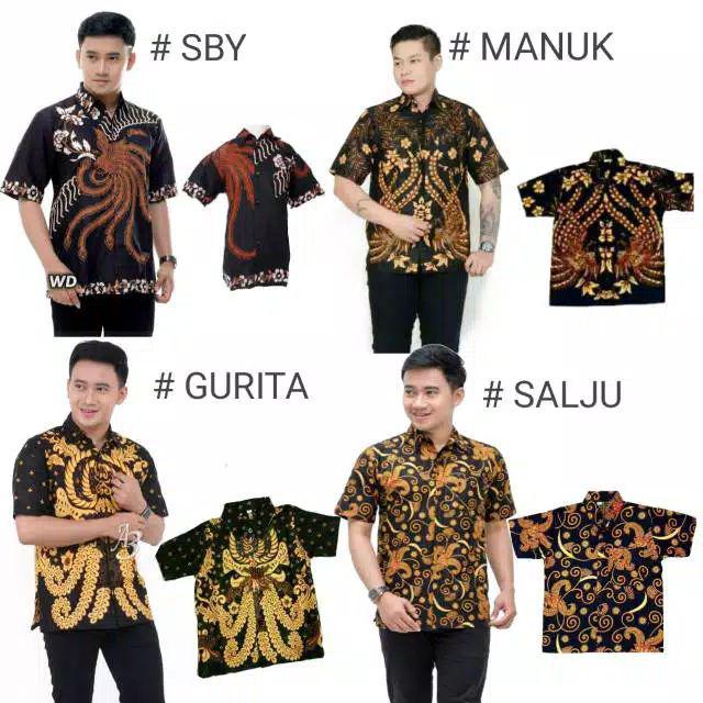 Batik Khan - Couple Batik Anak Batik Dewasa Batik Sby Manuk Gurita Salju