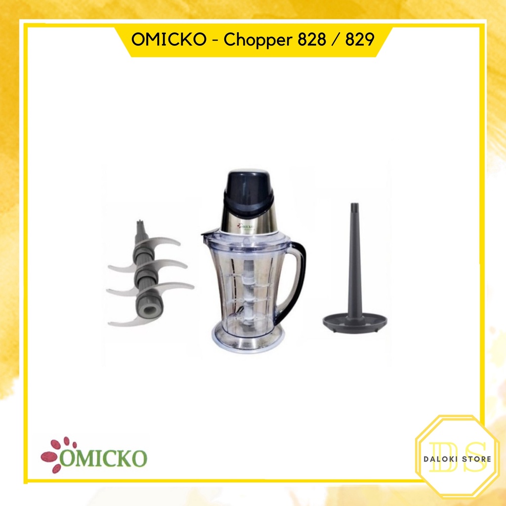 OMICKO CHOPPER / FOOD PROCESSOR / PENGGILING DAGING (PLASTIK / 2 LITER) GARANSI RESMi