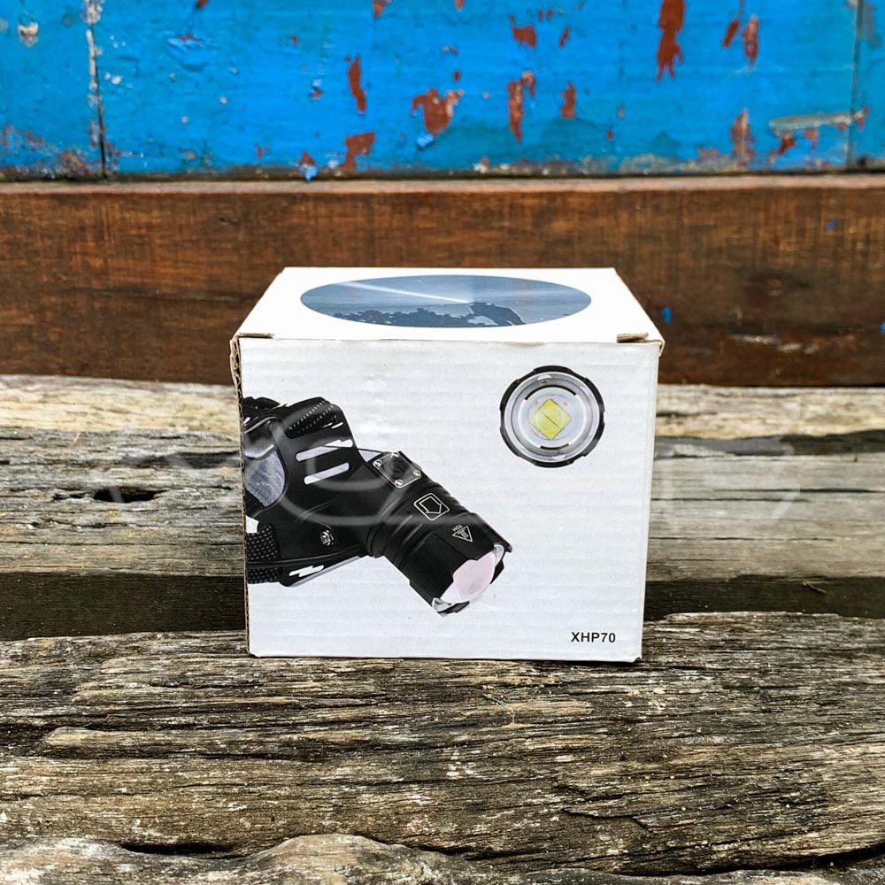 Headlamp Senter Kepala XHP70 Headlamp Powerfull Kuning Putih Led Headlight ZOOM Torch