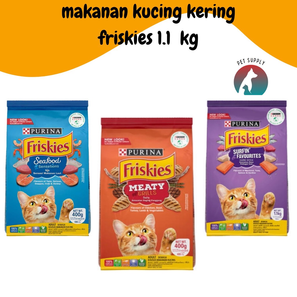 FRISKIES ADULT Makanan Kucing Dewasa Friskis Kemasan Freshpack 1.1 Kg