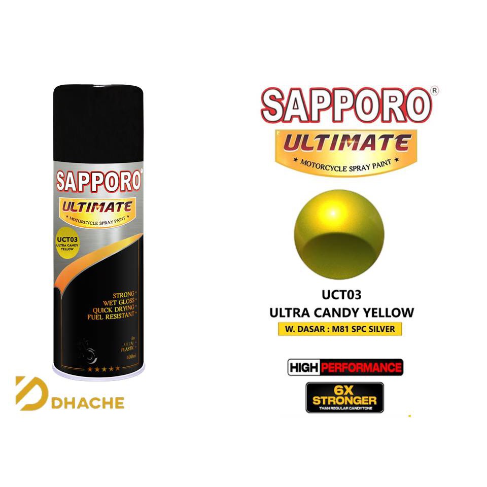 Cat Semprot Sapporo Ultimate UCT03 Ultra Candy Yellow / Sapporo Spray