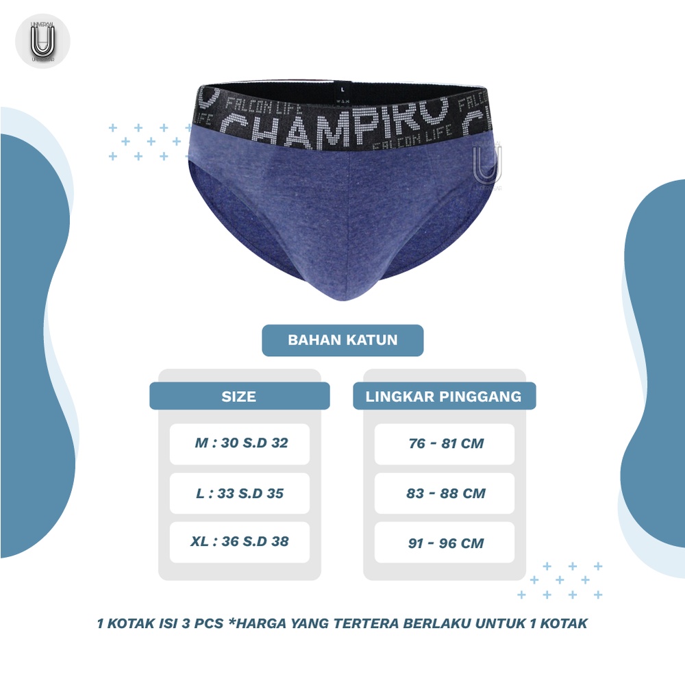 CD Celana Dalam Boxer Pria Cowok Dewasa Sempak Laki Laki Premium Termurah Champiro C.0332-C By Universal Underwear