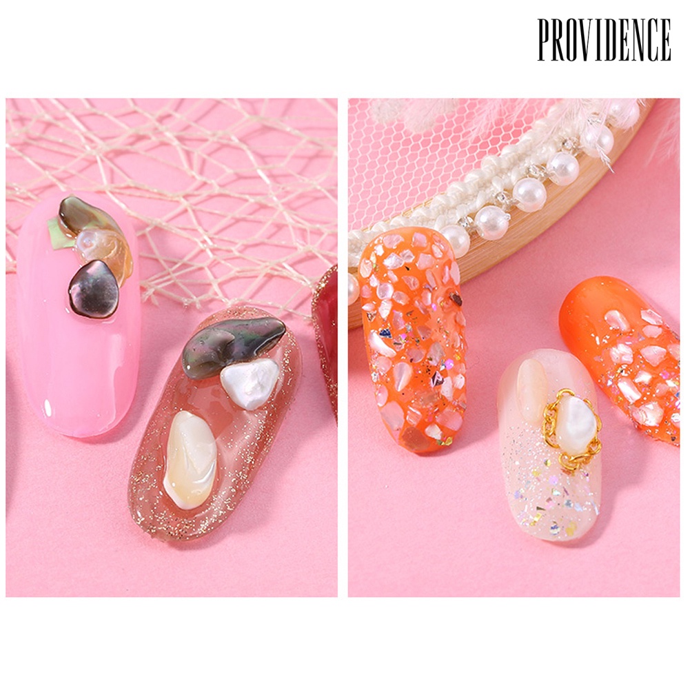 Providence 2Pcs Irregular Sea Shell Fragment Slices Stones Manicure Nail Art Decorations