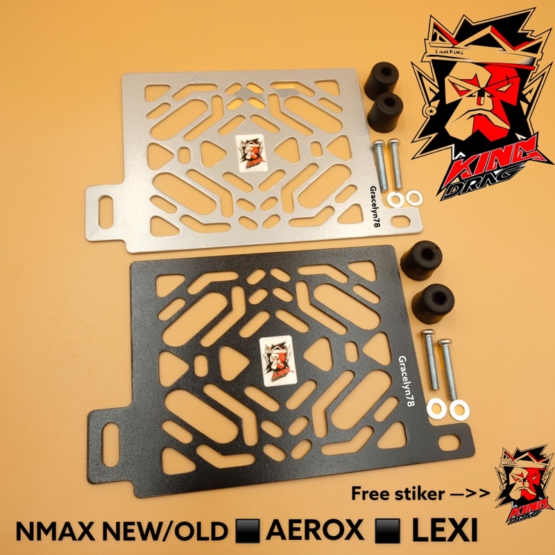 cover tutup radiator KING DRAG V1 yamaha nmax old nmax new aerox lexi bahan tebal anti bengkok premium