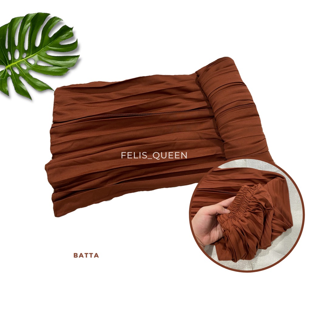 Rok termurah Jumbo Plisket Pendek Wanita 7/8 / Rok Payung Wanita-6