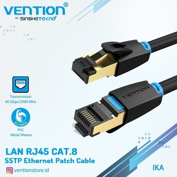 Vention Kabel LAN Cat.8 RJ45 Ethernet Internet Network Patch 1Meter