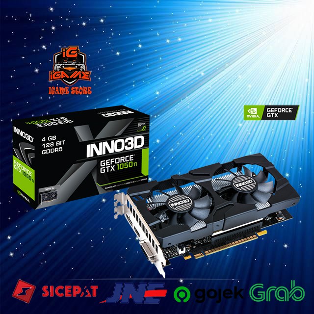 VGA INNO3D GEFORCE GTX 1050 TI X2 4GB DDR5 MANTUL GAN