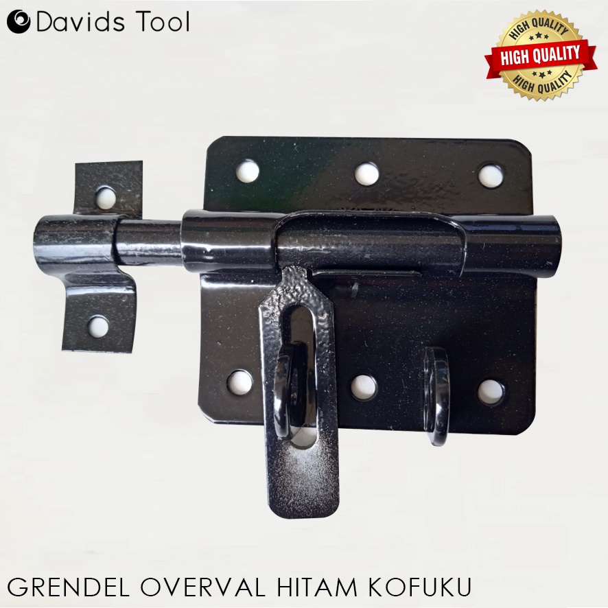 Gerendel Pintu Gembok Kunci Grendel Pengunci Overval 3 Inch Black