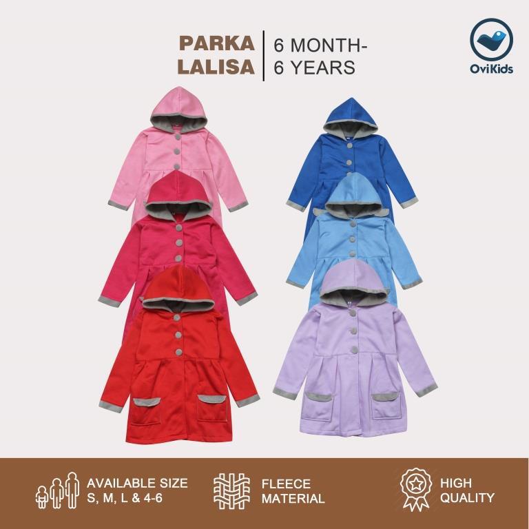 PARKA LALISA JAKET ANAK PEREMPUAN BAJU ANAK PEREMPUAN 6 BULAN - 6 TAHUN OVIKIDS