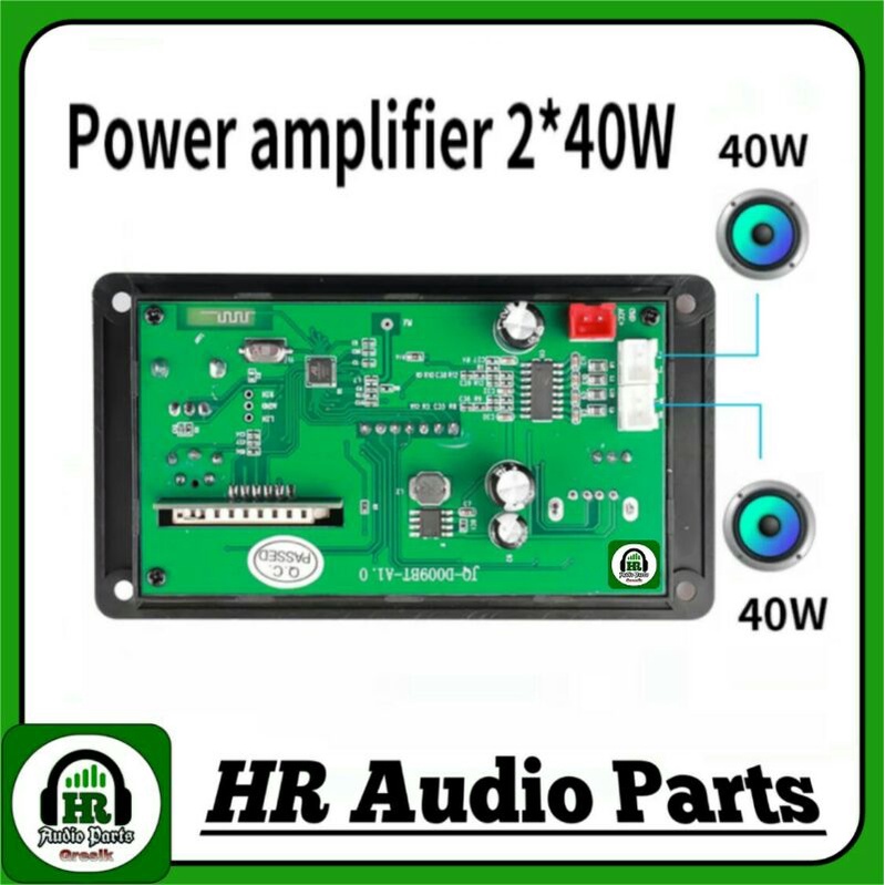 MP3 Bluetooth 5.0 Plus Amplifier 80W ( 2x40W ) with Potensio Volume Modul Mp3 Player