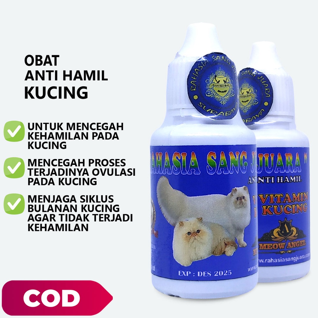 OBAT KB KUCING PENCEGAH KEHAMILAN