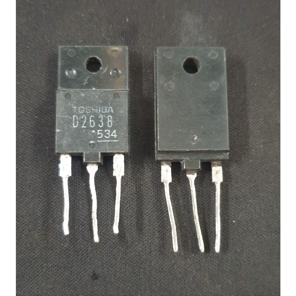 Transistor D2638 Silicon NPN 1500V 7A Cabutan Original untuk CRT Horizontal Deflection ori Toshiba