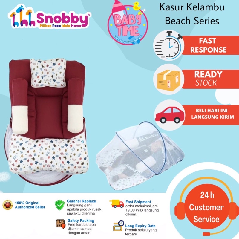 Snobby Kasur Lipat Bayi Dakron + Kelambu  Beach Series - TPK 7191