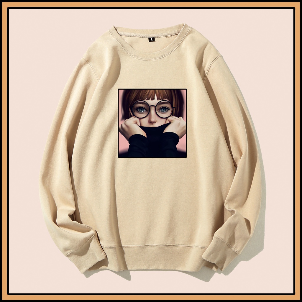 CALVIERO SHOP - BAJU SWEATER WANITA ATASAN GIRL GLASS  SWEATER DEWASA BRAND ANIME SWEATER HODDIE FASHION CITAYEM SCBD FASHION WEEK FASHION VIRAL TIKTOK