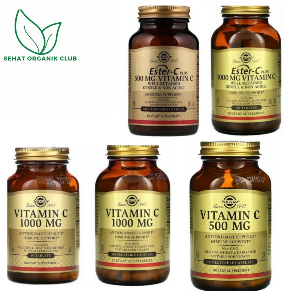 Solgar Ester C Plus Vitamin C 1000 mg 90 Tabs Non Acid ; Ester C 500 mg 100 Caps ; Vitamin C 1000 mg