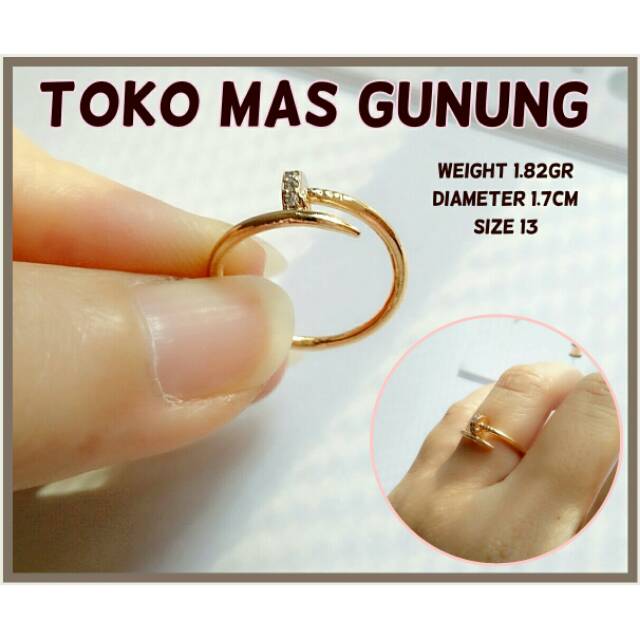 Cincin Cartier Emas 375