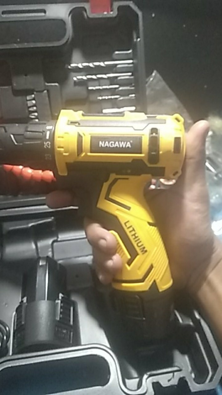 Mesin Bor Baterai Cordless 12v Nagawa Drill Driver