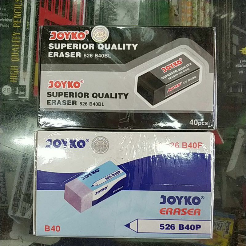 

Penghapus pensil eb 40 putih & Hitam isi 40 pcs