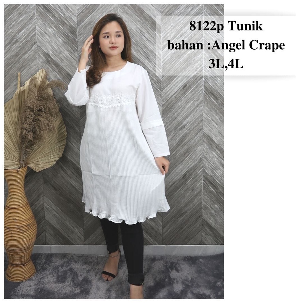 TUNIK WANITA PUTIH/TUNIK PUTIH/ TUNIK MUSLIM/ BASIC TUNIK/ FASHION MUSLIM WANITA/TUNIK PUTIH JUMBO/T