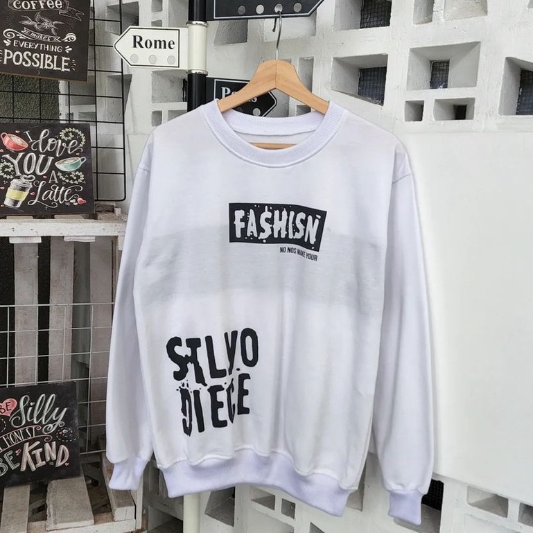 Sweater Fashin Motif Judgment Korean Style Trendy