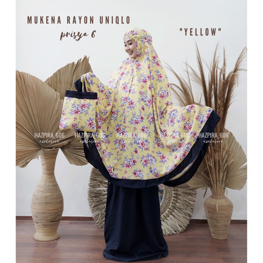 MUKENA DEWASA RAYON BALI MOTIF BUNGA PRISYA 6 JUMBO