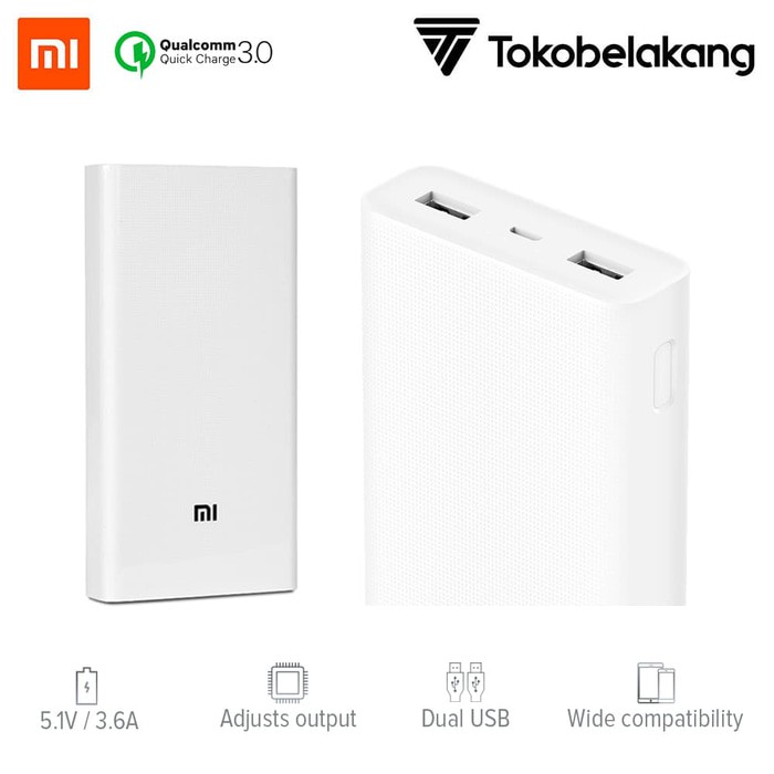 Xiaomi Powerbank 20000 Mah 20000Mah 100% Original 