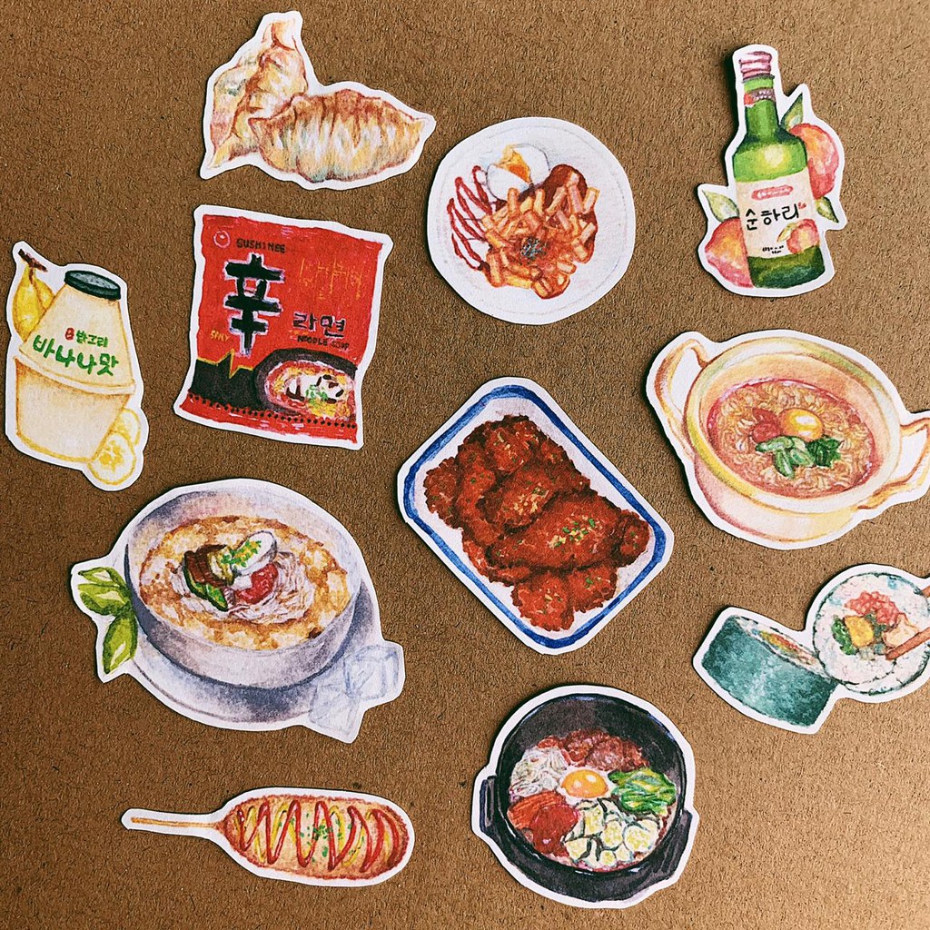 

Stiker Pack Journaling Stationary Cute Korean Food | SUSHIMEE ID | SHUXXI STICKER