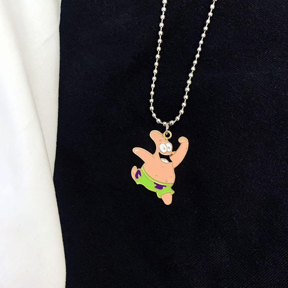 Kalung Rantai Klavikula Desain Kartun Bintang Patrick Gaya Korea Untuk Wanita