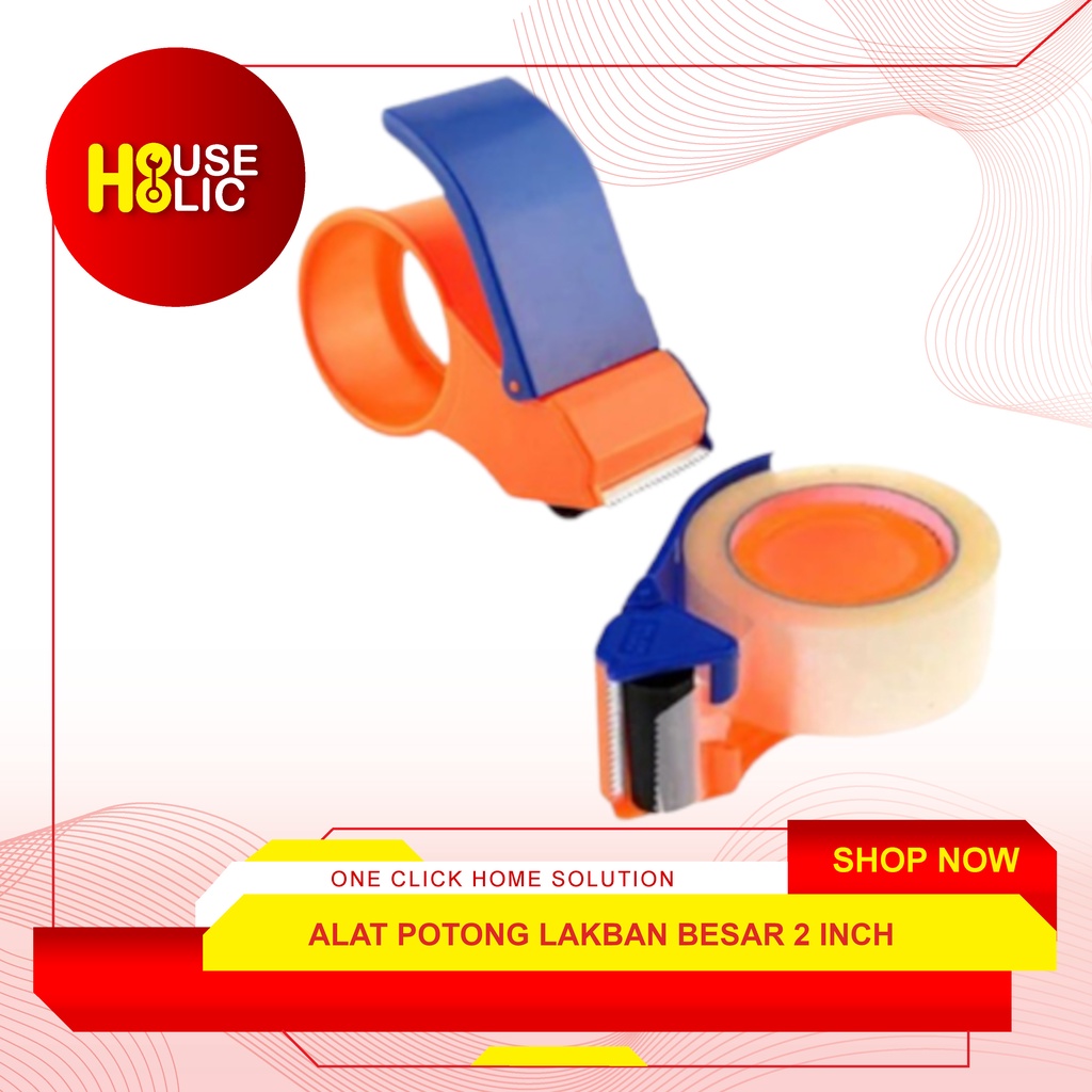 Tape Dispenser Cutter Plastik 2&quot; Inch / Alat Potong Lakban Rol 48mm