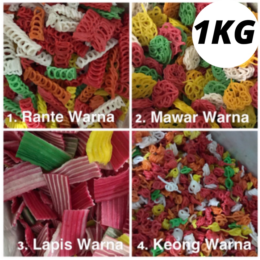 KERUPUK SEBLAK MENTAH / KRUPUK KERING / ANEKA KERUPUK / ANEKA KERIPIK BAWANG 1KG