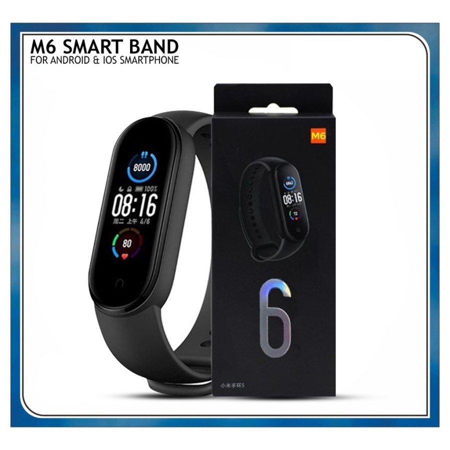 Smart Watch M6 Smartwatch M6 Like Mi Band 6/ Jam Tangan M6 Smart Band