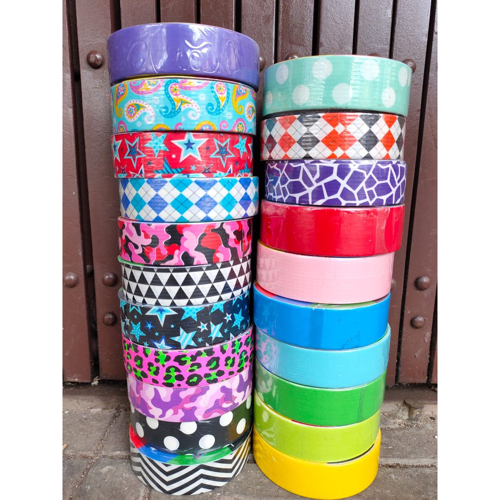

decorative tape bazic 1inch 24mm bahan kain polos atau corak 5 meter