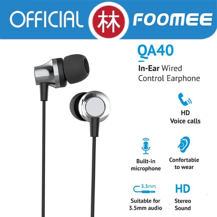 Foomee QA40 In-ear Control Wired Earphone