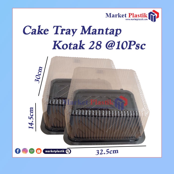 

Mika Kotak Kue Tart Mantap CT 28 Tumpeng Mini Roti Bolu Hitam 10pcs