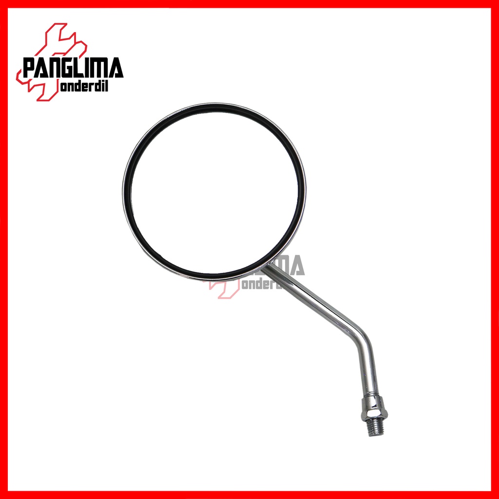 Spion Mini Bulat Model Vespa Drat Honda &amp; Yamaha Sepion-Kaca-Cermin-Kiri-Kanan-Pendek Besi-Set Beat-Vario-Scoopy-Spacy-Revo-Grand-Supra-Mio-X-Ride