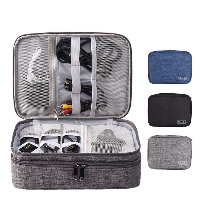 Travel Bag Gadget Organizer Tempat Penyimpanan Kabel Charger