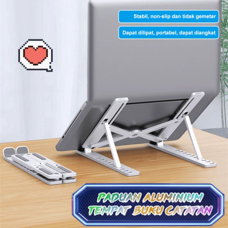 Dudukan laptop stand laptop dudukan tablet lipat bahan kuat pasar murah