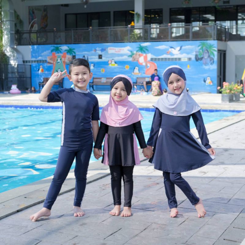 Afsheenastore lollita swimset baju renang muslim anak by almahyra