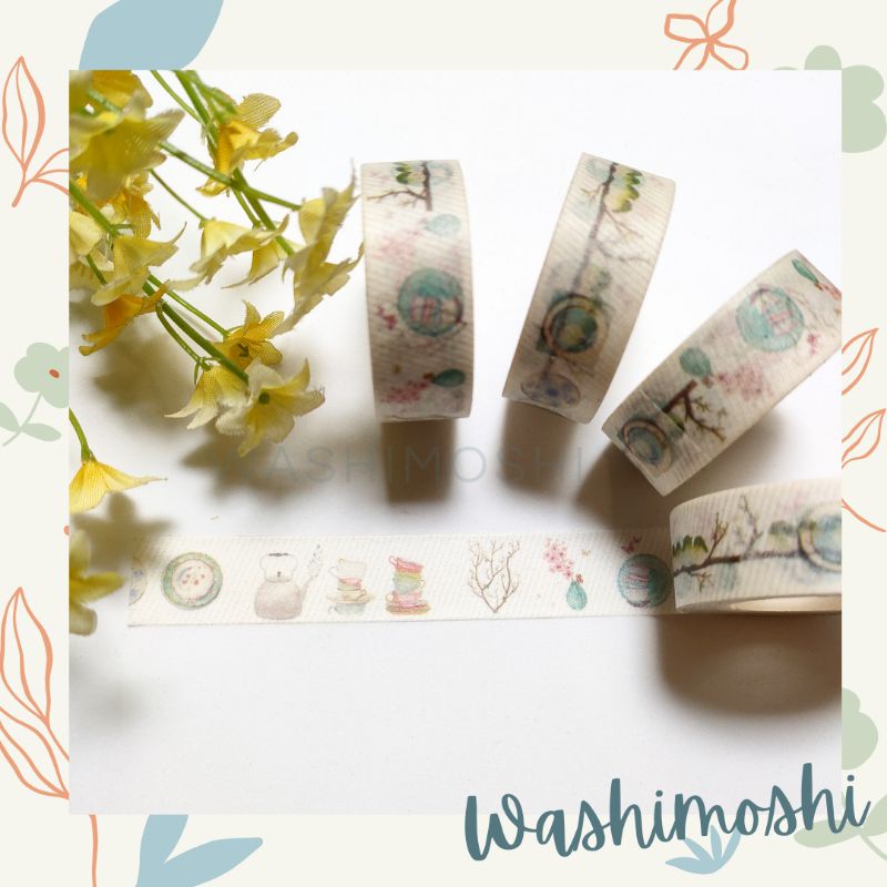 

Washimoshi Masking Washi Tape Japanese Design (10 meter)