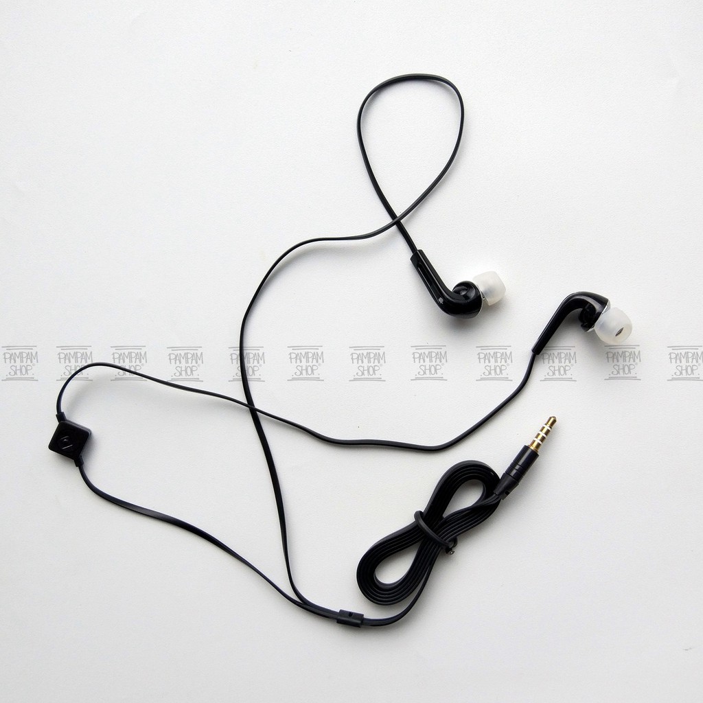 Headset Earphone Handsfree IPHONE HITAM OC CINA