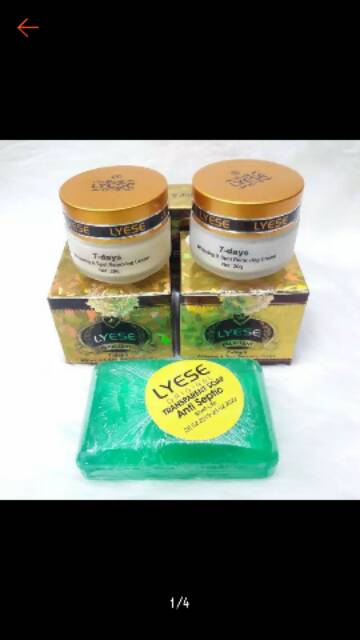 Paket cream lyese + sabun hitam/ hijau