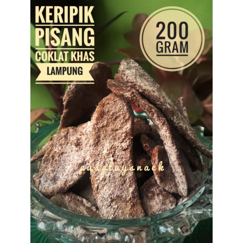 200gr Keripik Pisang Coklat | Kripik Pisang Cokelat Lampung | Makanan Ringan