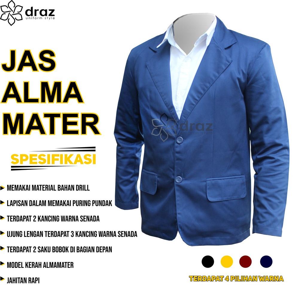 [KODE PRODUK YA9VD9257] JAS ALMAMATER BIRU DONGKER Sekolah, OSIS, Universitas, Pondok Pesantren, Jas