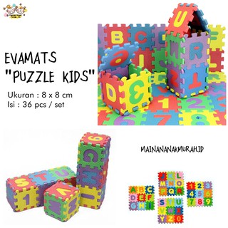 Jual EVAMATS PUZZLE KIDS - Puzzle Karpet Karet Spons Huruf Angka Abjad