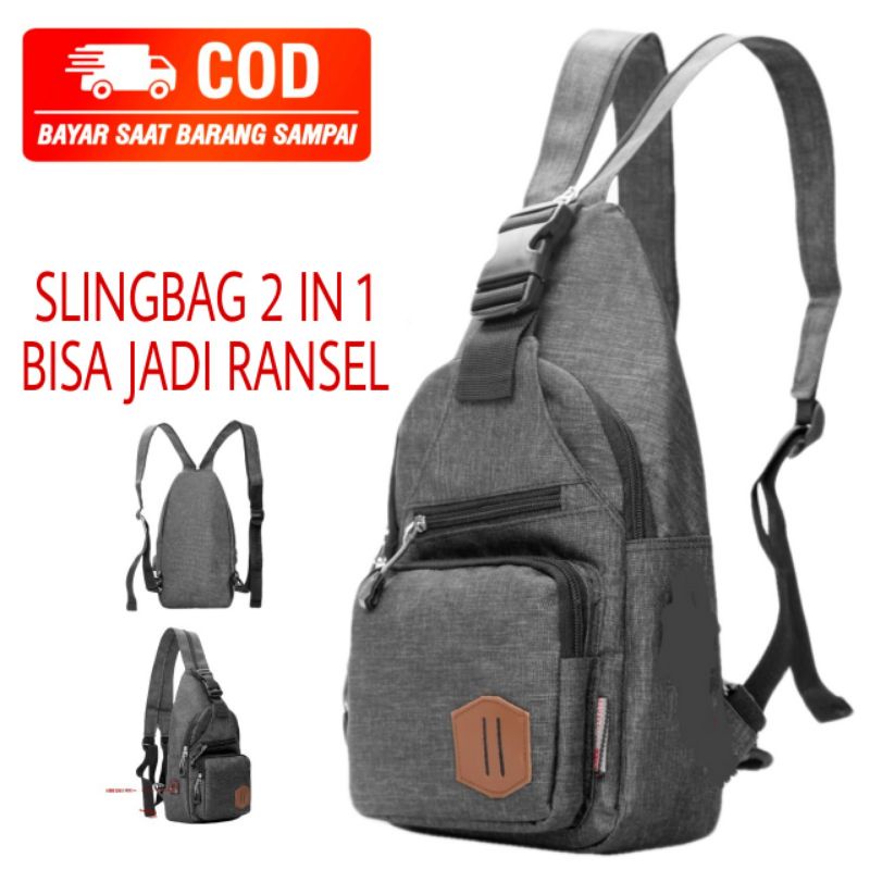 TAS SELEMPANG PRIA 2 in 1 Polo Winner /  SLEMPANG PRIA / SLINGBAG PRIA